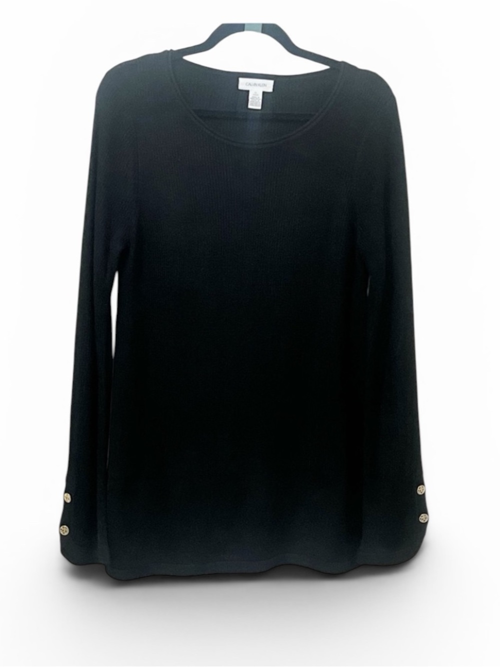 Calvin Klein Sweaters | Calvin Klein Women's Button-Detail Crewneck Sweater